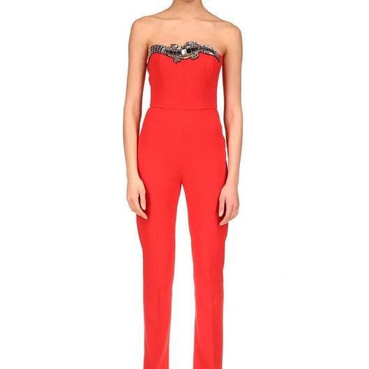 Mariam Strapless Crocs Embellished Jumpsuit - Hot fashionista