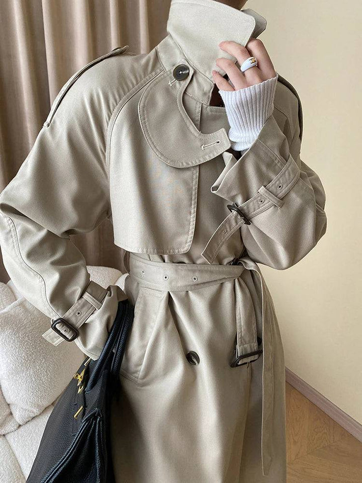 Patty Double Breasted A-Line Trench Coats - Hot fashionista