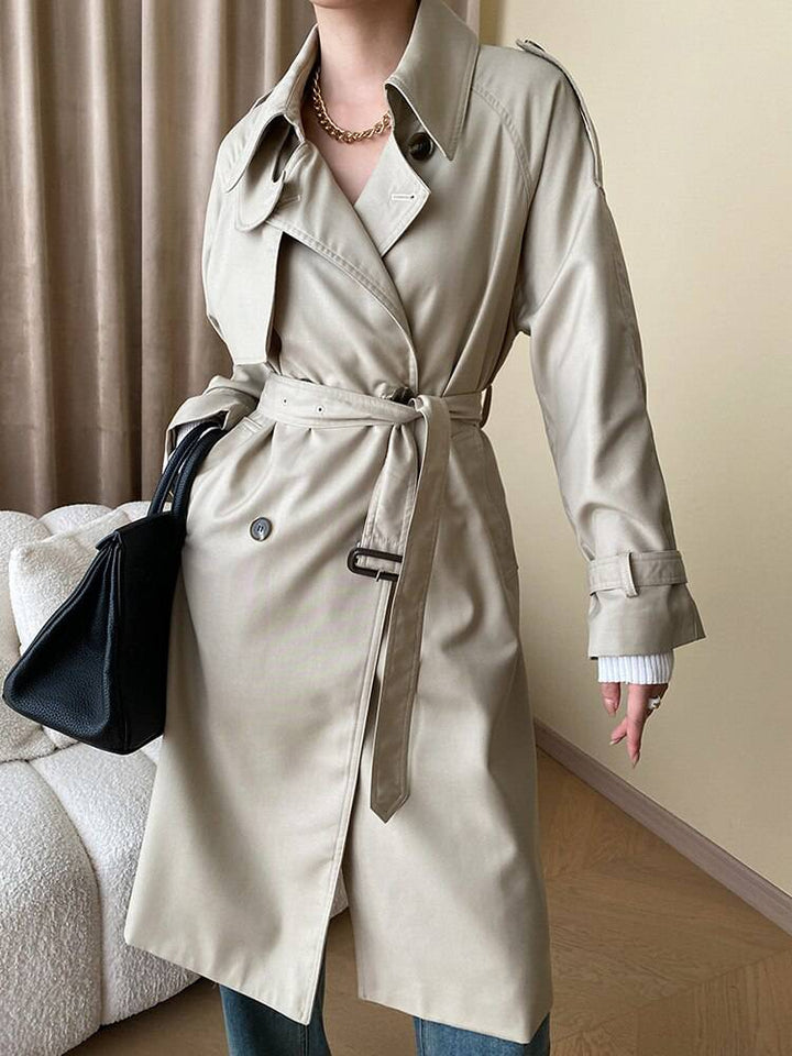 Patty Double Breasted A-Line Trench Coats - Hot fashionista