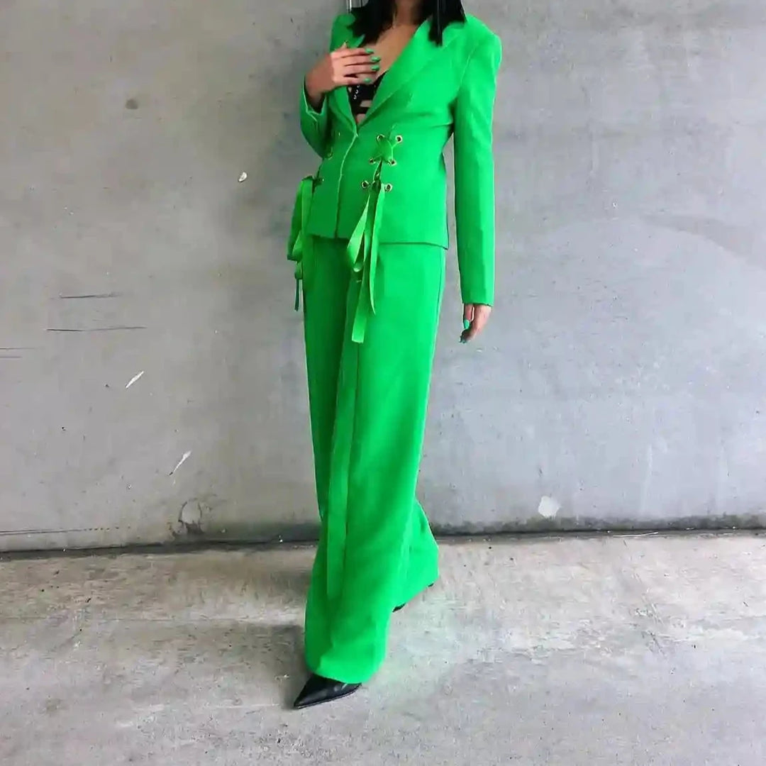 green pants set www.hotfashionista.com