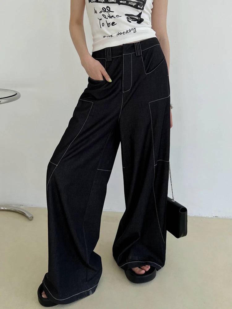 Pantalon évasé taille haute Amirah