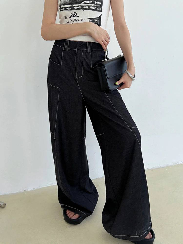 Pantalon évasé taille haute Amirah