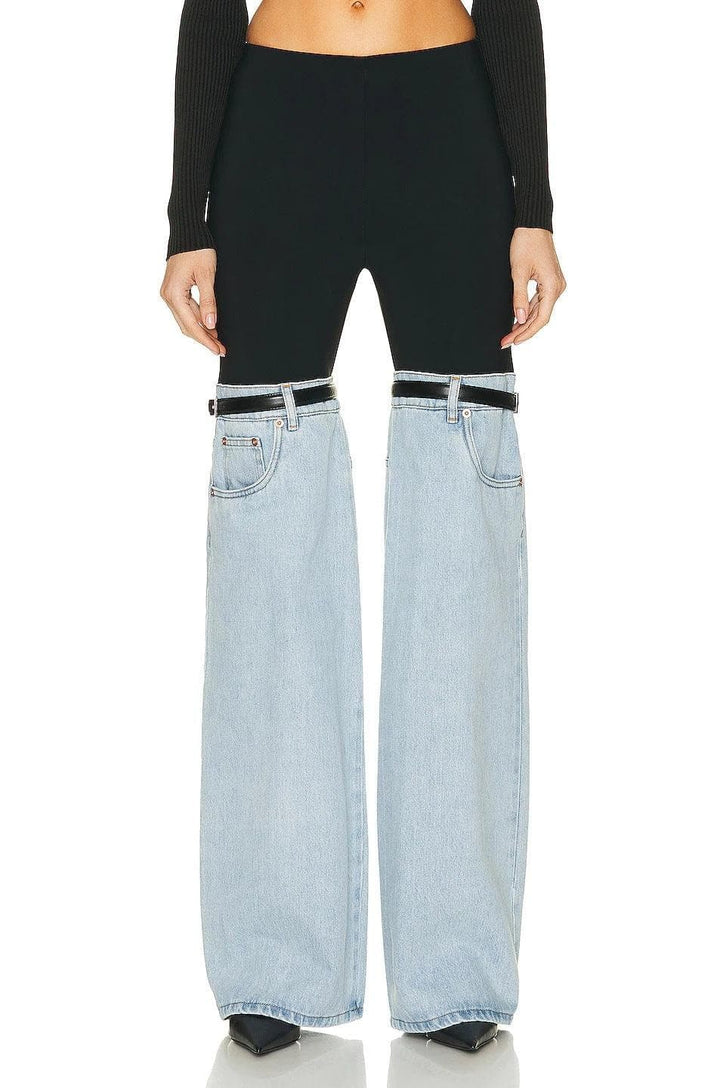 Bailey High Waist Irregular Denim Pants - Hot fashionista