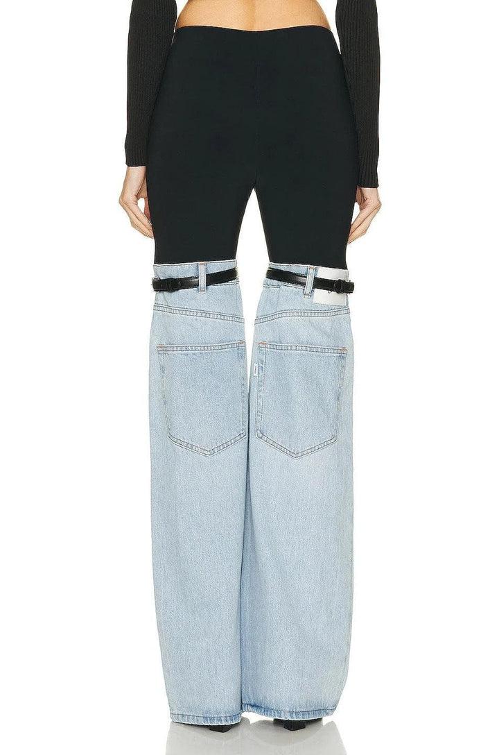 Bailey High Waist Irregular Denim Pants - Hot fashionista