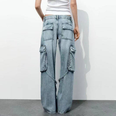 Autumn Midrise Strappy Detail Cargo Pants