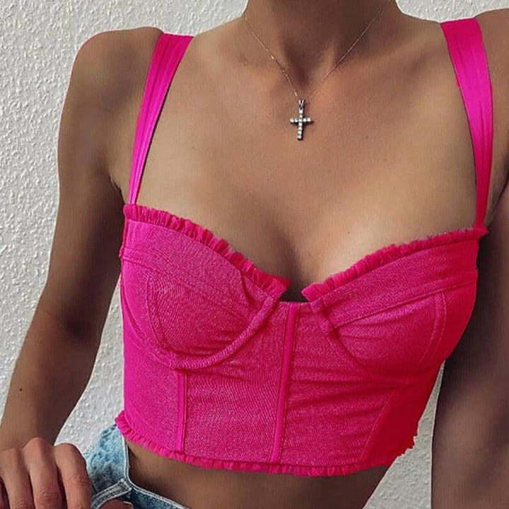 Yasmine Solid Underwire Crop top - Hot fashionista