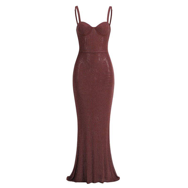 Xena Embellished Corset Fishtail Evening Dress - Hot fashionista