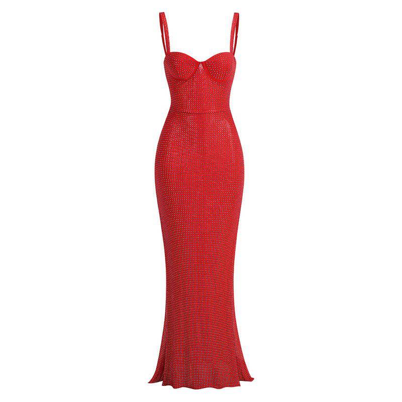 Xena Embellished Corset Fishtail Evening Dress - Hot fashionista