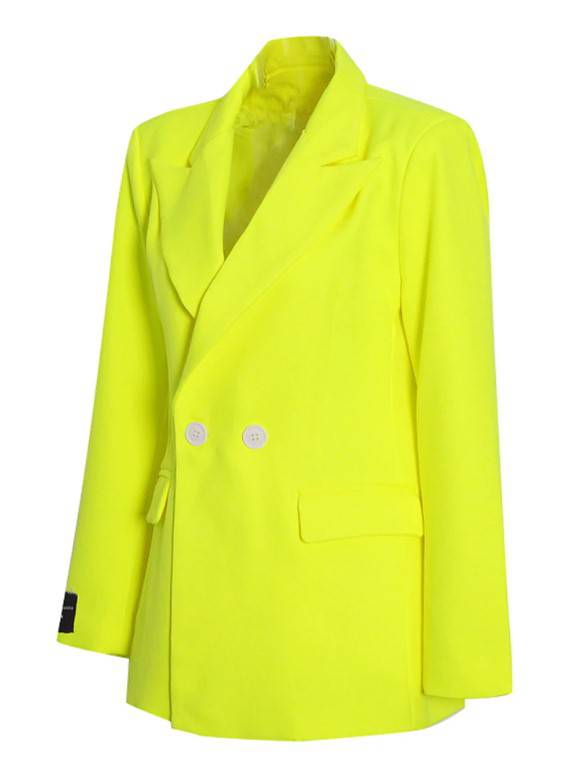 Abby Double-breasted Blazer - Neon - Hot fashionista