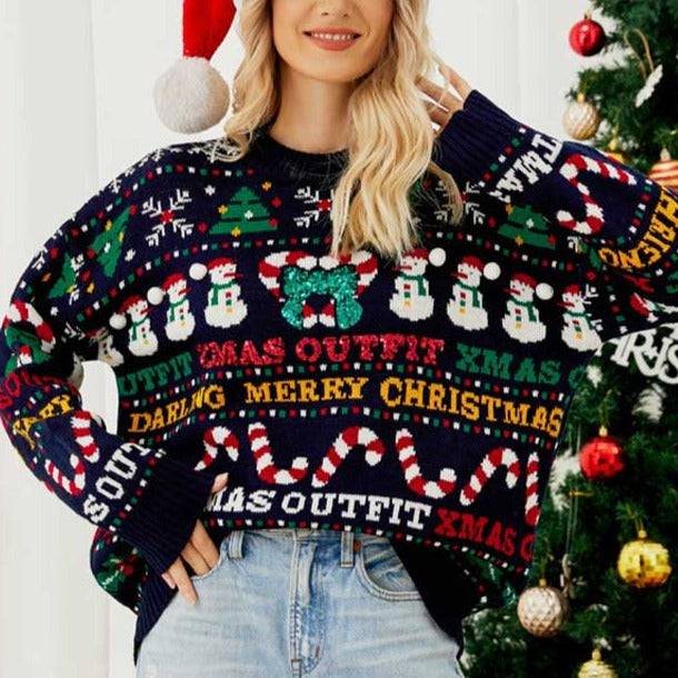 Arabella Loose Knitwear Christmas Sweater - Hot fashionista