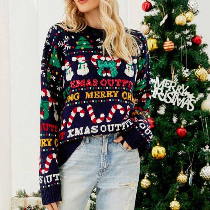 Arabella Loose Knitwear Christmas Sweater - Hot fashionista