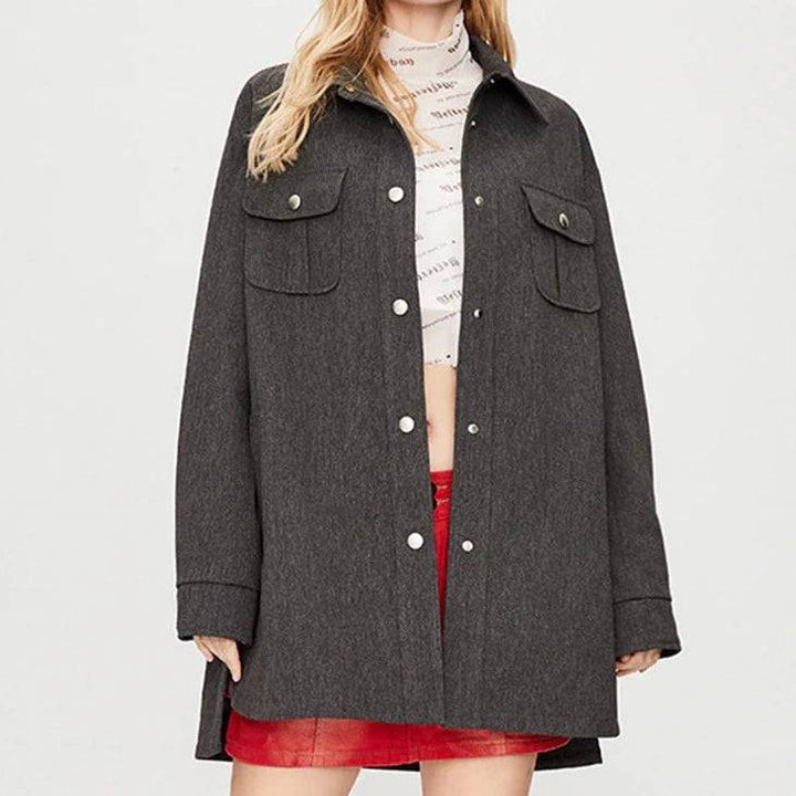 Marissa Snap Closure Wool Jacket - Hot fashionista