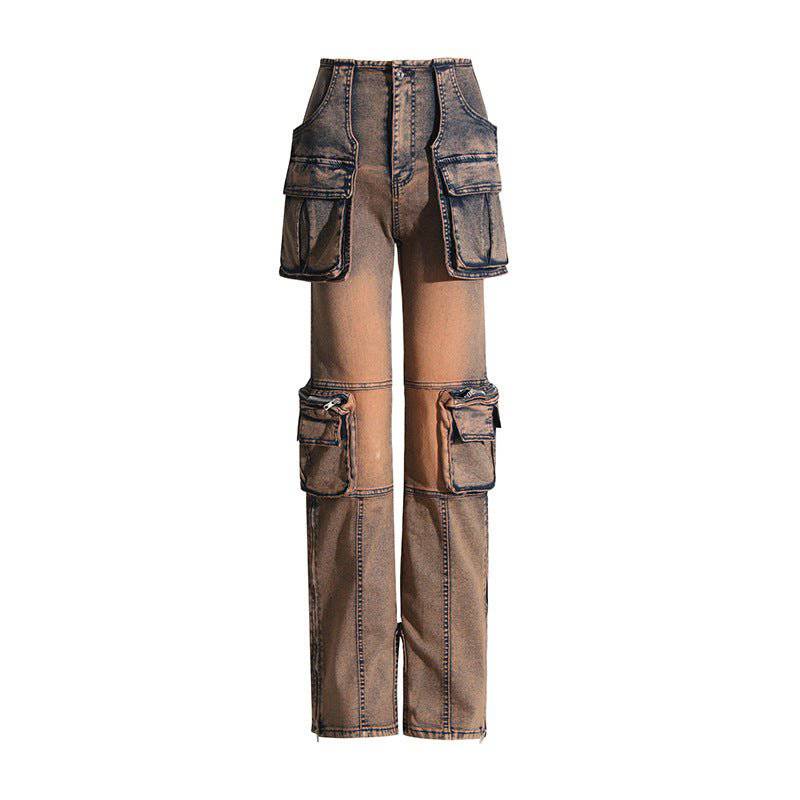 Pantalon cargo teinté Maye Earthy