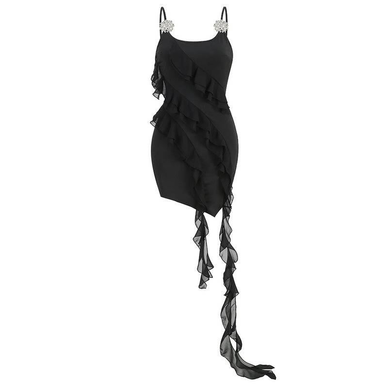 Camelia Sleeveless Irregular Ruffle Mini Dress - Hot fashionista