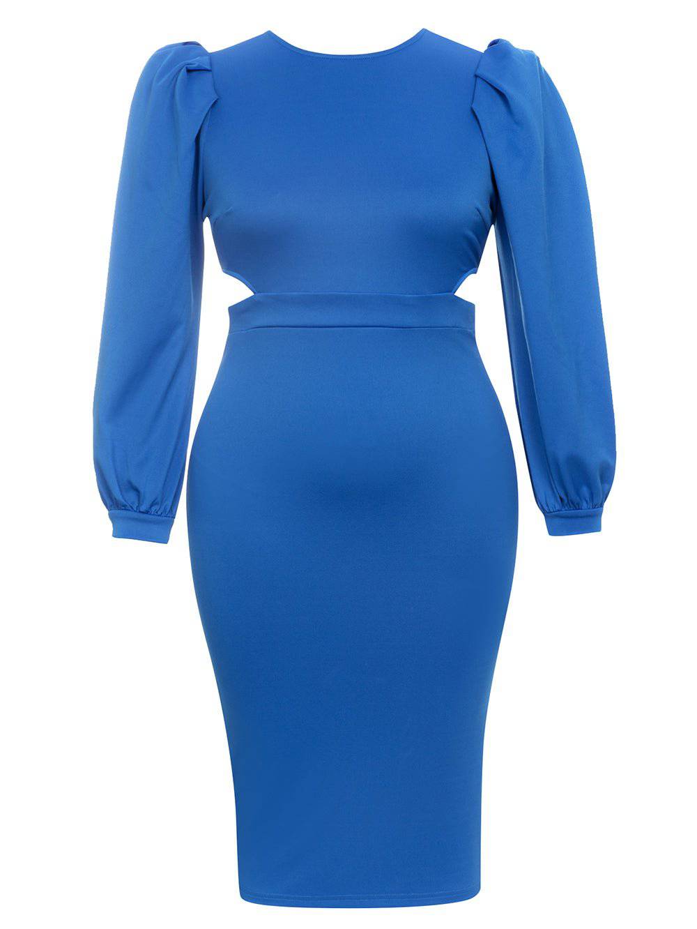 Cara Round Neck Cut Out Midi Dress - Hot fashionista