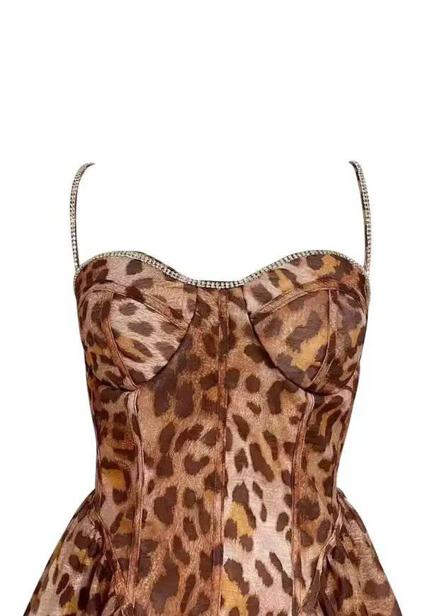 Cassidy Leopard Print Midi Dress - Hot fashionista