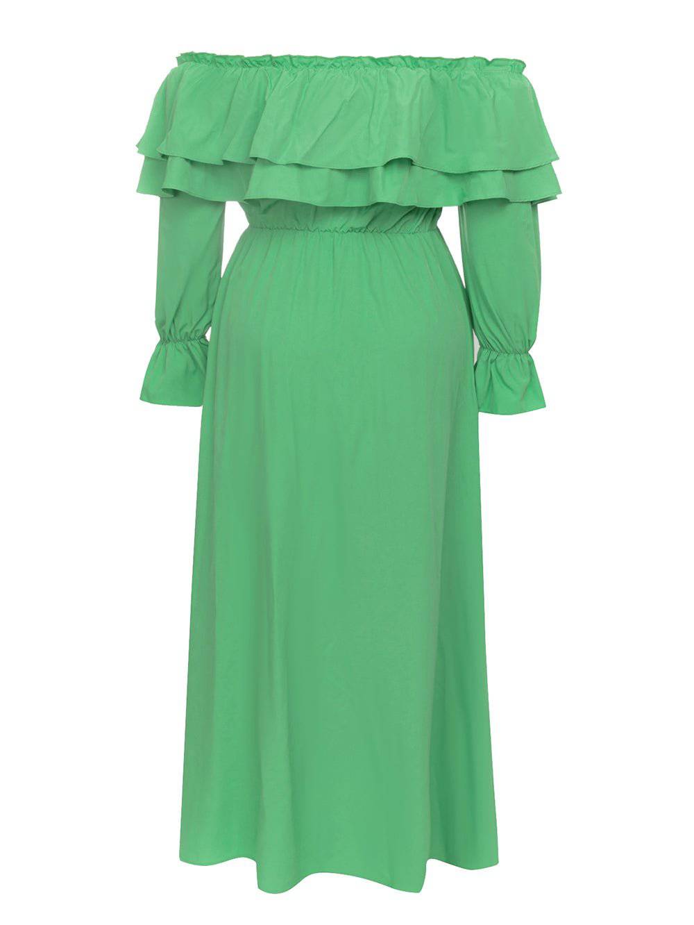 Darcy Off Shoulder Long Sleeve Flouncy Maxi Dress