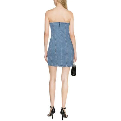 denim mini dress www.hotfashionista.com