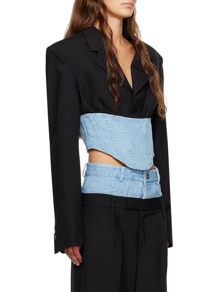 Kaylee Cropped Corset Blazer Style