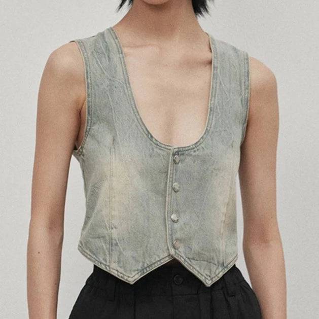 Selena Denim Vest - Hot fashionista