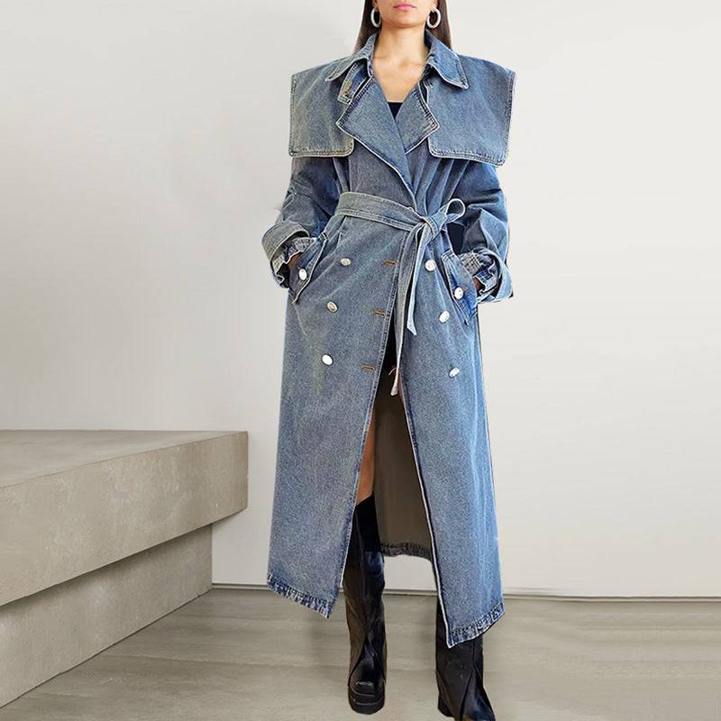 Mildred Belted Denim Coat