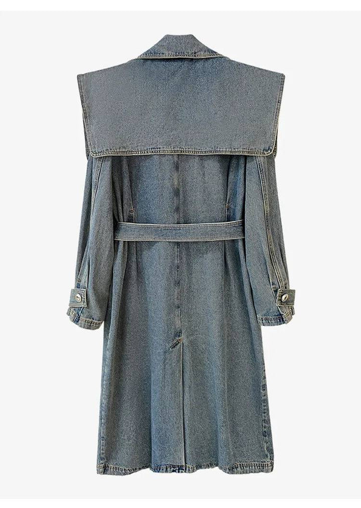 Mildred Belted Denim Coat - Hot fashionista