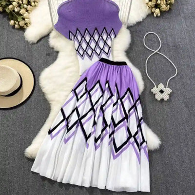 purple skirt set www.hotfashionista.com