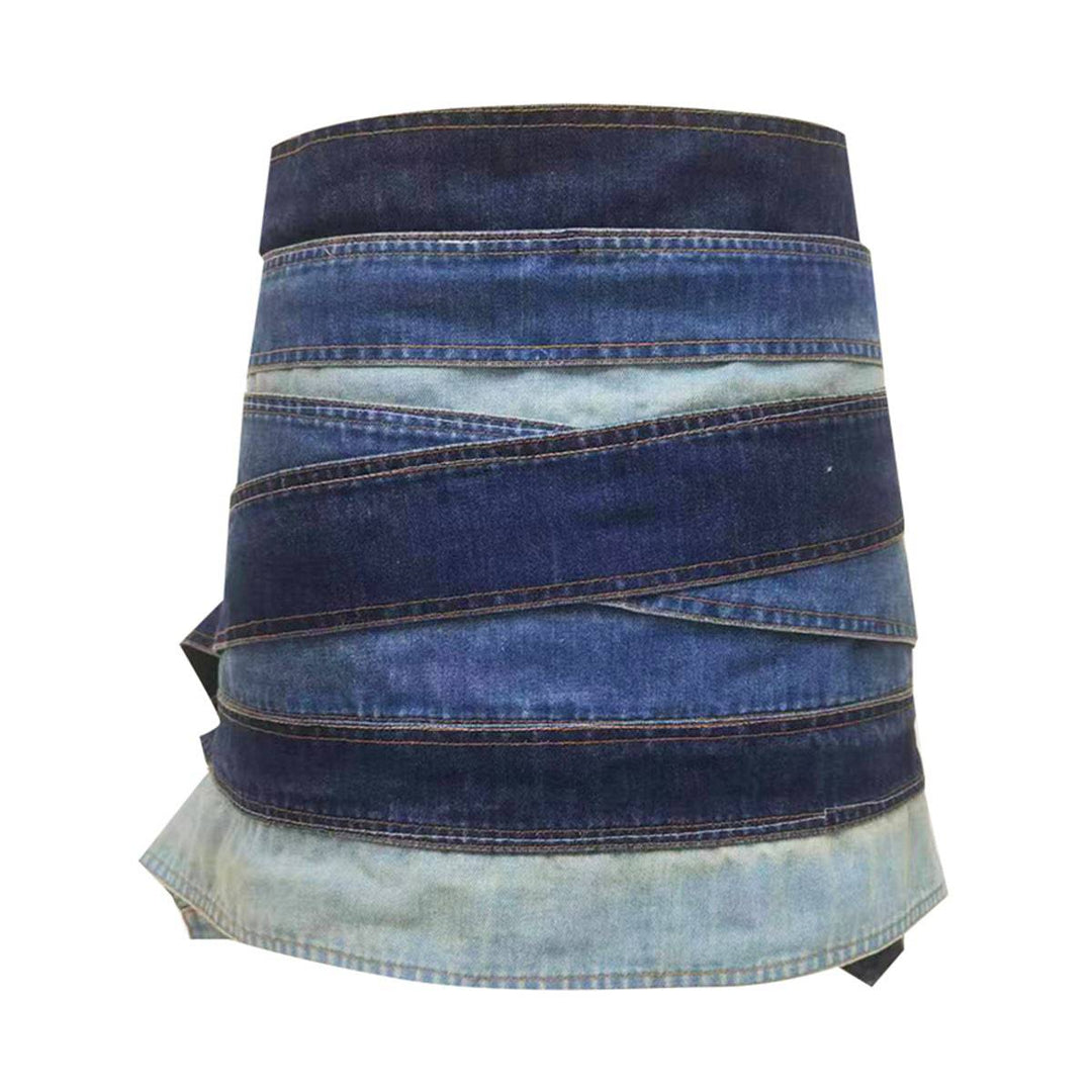 Rachaele Multi-belt Denim Skirt - Hot fashionista