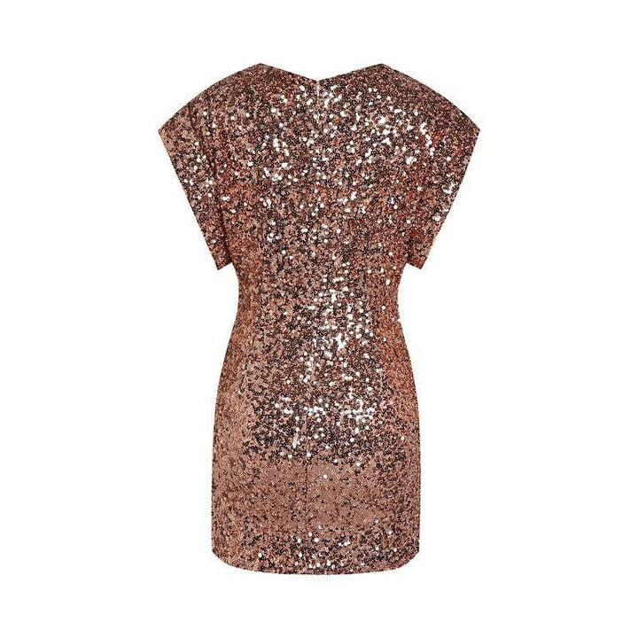 Vicki Crewneck Short-Sleeved Sequined Mini Dress - Hot fashionista