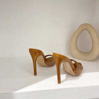 Nellie Pointed Toe Mesh Strap High Heel Sandal