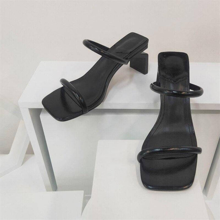 Harriet Solid Open Toe Sandal - Hot fashionista