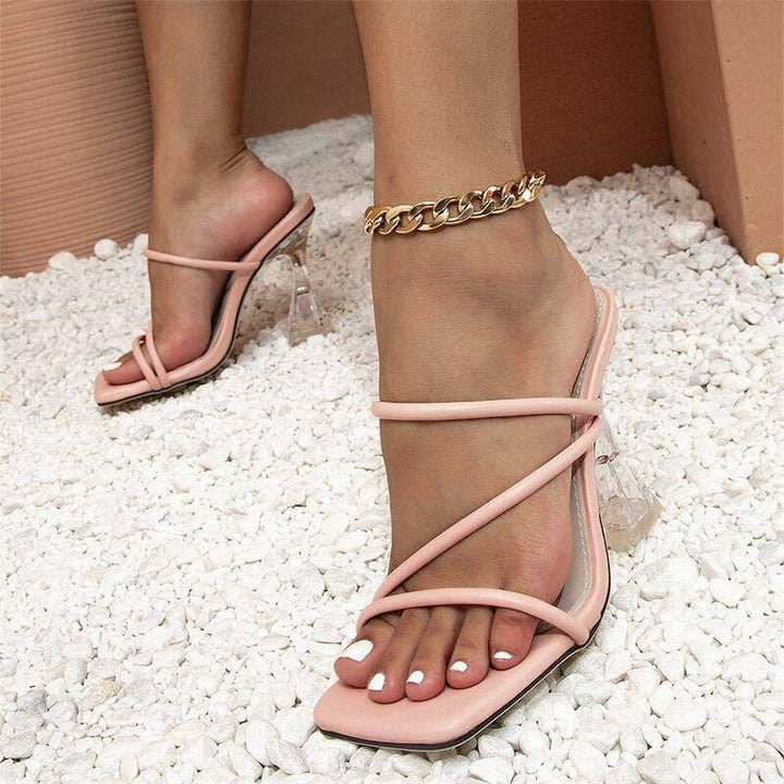 Myra Open Toe Transparent High Heel Sandal - Hot fashionista