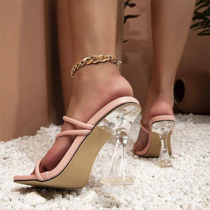 Myra Open Toe Transparent High Heel Sandal - Hot fashionista