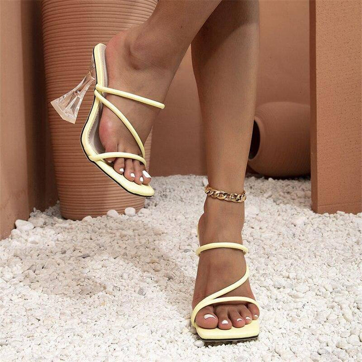 Myra Open Toe Transparent High Heel Sandal - Hot fashionista