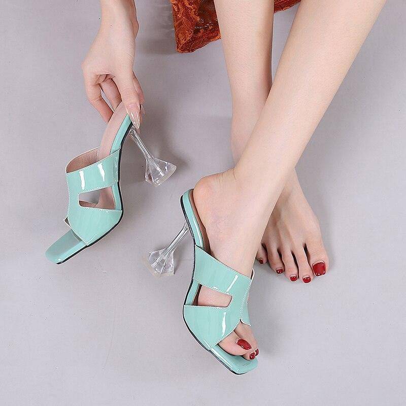 Eleanor Open Toe Solid High Heels Sandal