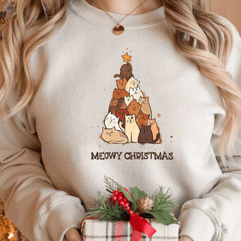 Josephine Long Sleeve Christmas Print Sweater