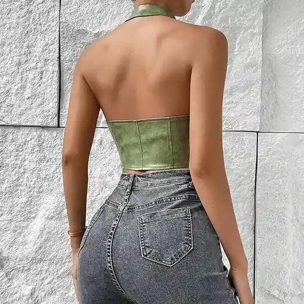 olive crop top www.hotfashionista.com