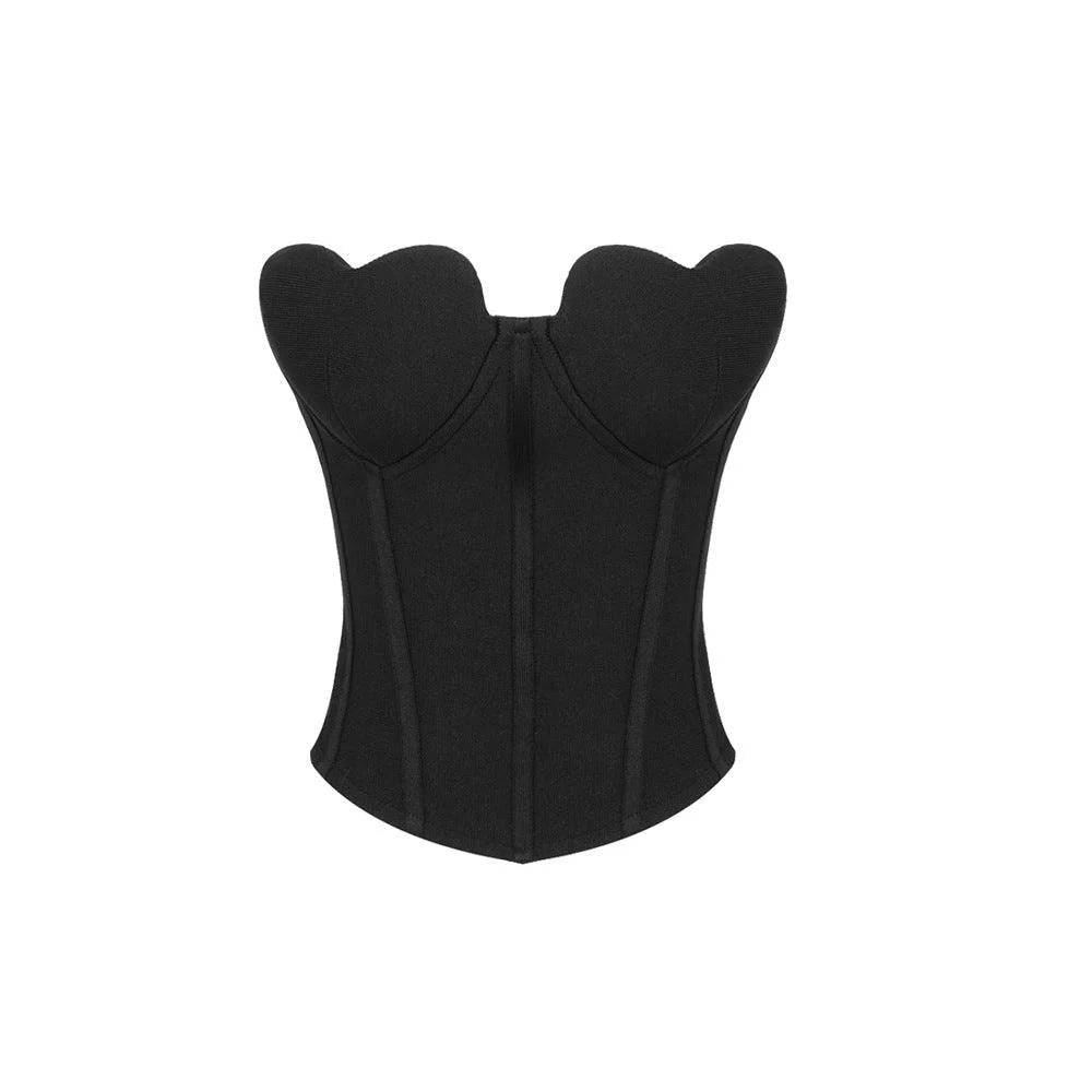 Reese Strapless Heart Shape Bustier Corset Top - Hot fashionista