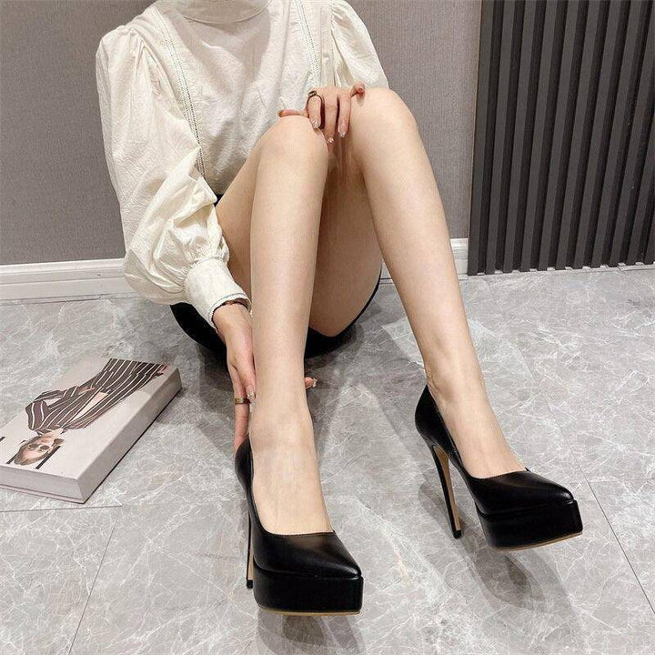 Daisy Pointed Toe Platform Pump High Heel Shoes - Hot fashionista