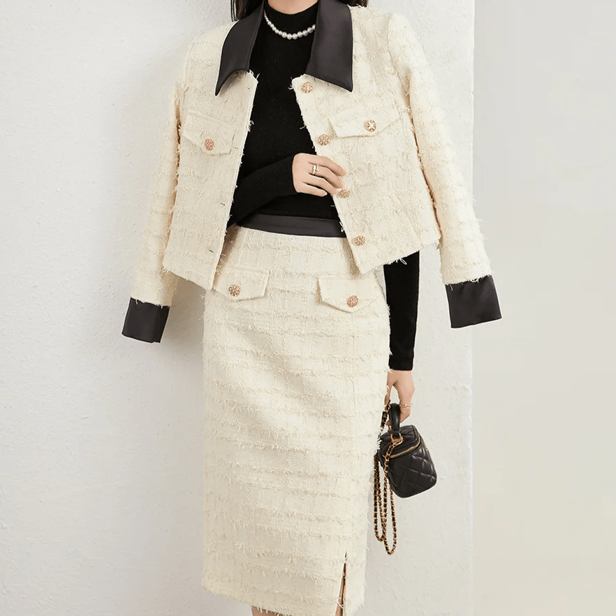 Lillian Tweed Blazer & Skirt Set - Hot fashionista