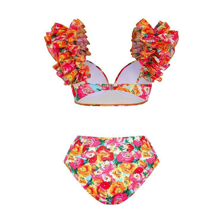 Brandy Ruffle Floral Swimsuit Skirt Set - Hot fashionista