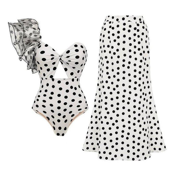 Buffy Polka Dot swimsuit Skirt Set - Hot fashionista