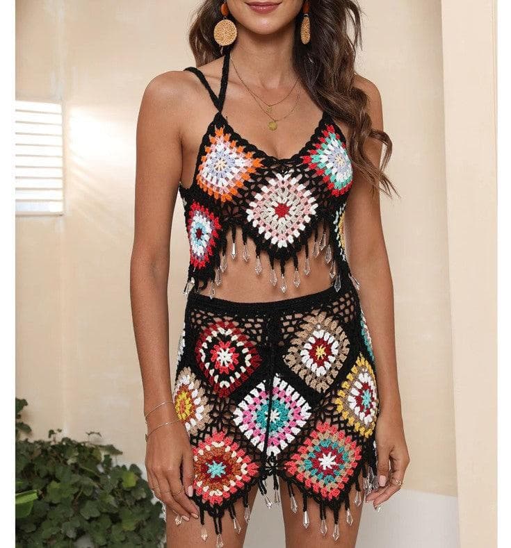 Jillian Bohemian Tassel Skirt Set - Hot fashionista