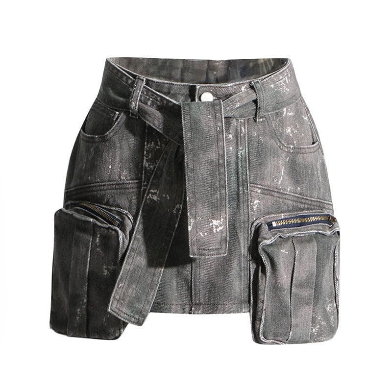 Nancy Pocket Side Denim Skirt - Hot fashionista