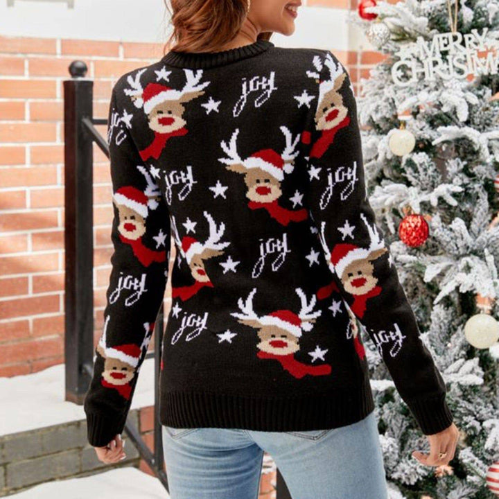 Reign Joy and Reindeer Design Knitted Pullover Sweater - Hot fashionista