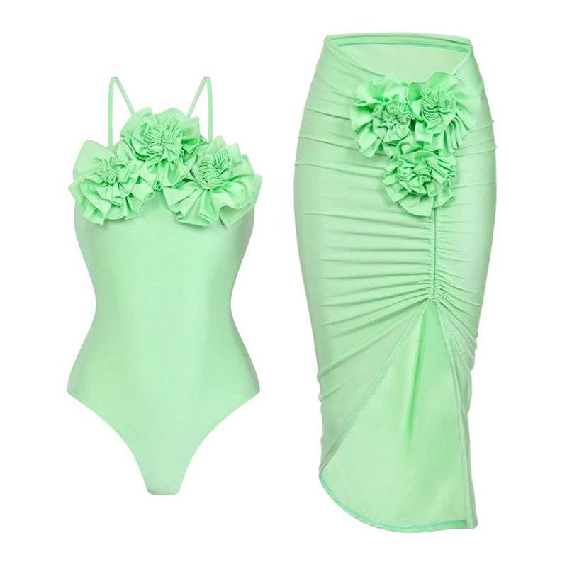 Vicki Floral Embellished Swimsuit Set - Hot fashionista