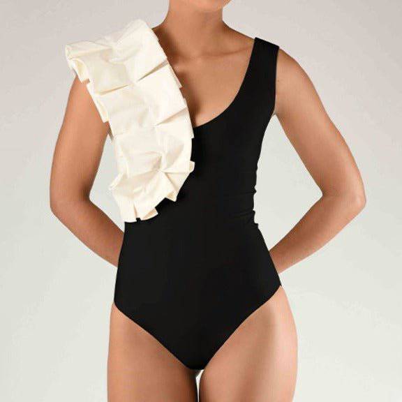 Joan Ruffle Sleeve One Piece Swimsuit - Hot fashionista