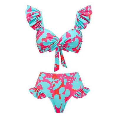 Maureen Printed Ruffle Bikini Swimsuit