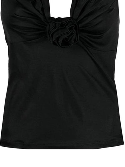 Top de flores con cuello halter Aurelia 