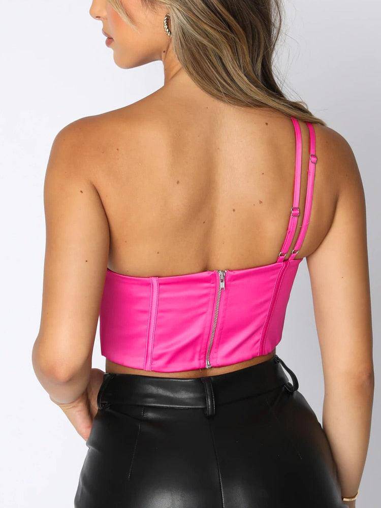 Top camisola asimétrico con tirantes finos de Yssabelle